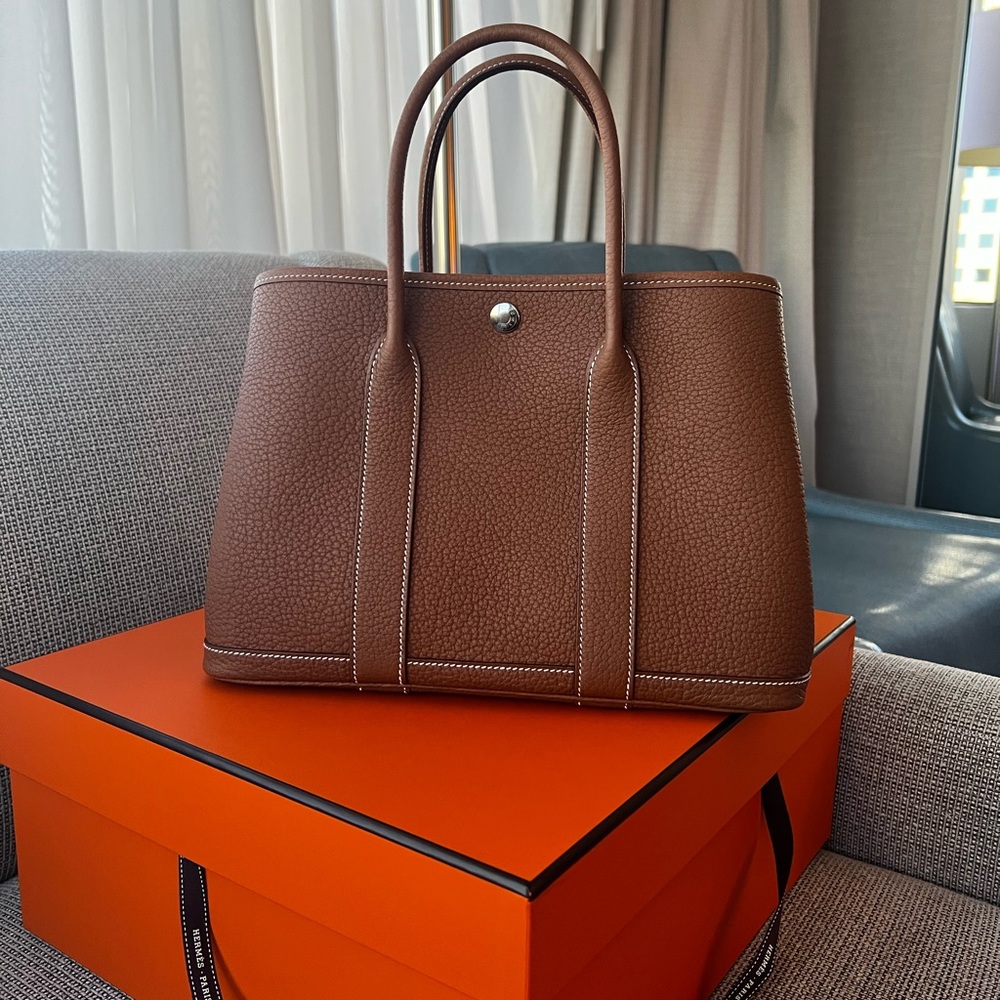 NIB Hermes Garden Tote in 30cm in Gold